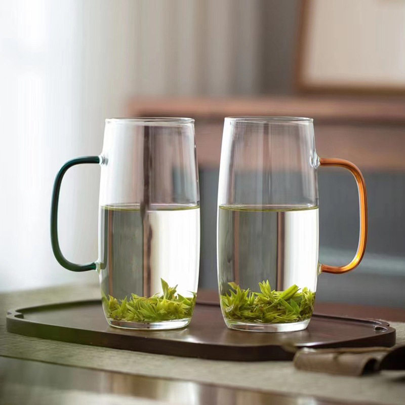 玻璃杯加厚耐高温绿茶杯