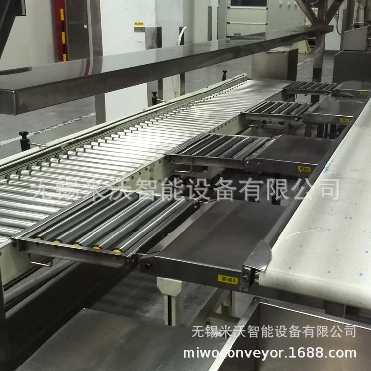 仓储物流滚筒输送线 大桶油桶装水辊道输送机 纸箱周转筐输送系统