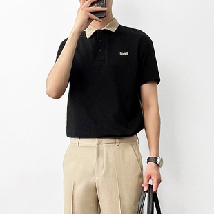 休闲衫男短袖时尚套装搭配九分裤小西裤高级感T恤上衣裤子两件套