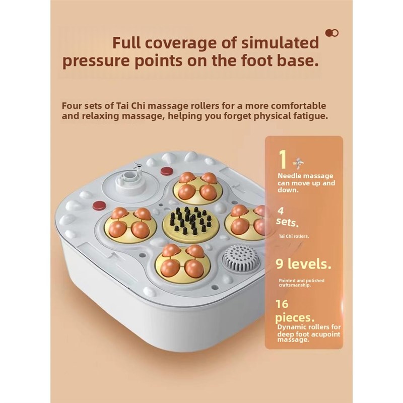 110V可折叠足浴家用加热小型电动按摩全自动恒温足浴小家电