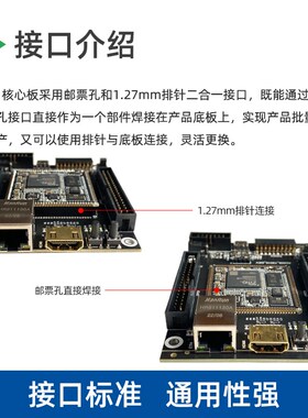 小梅哥Zynq核心板Xilinx赛灵思7Z010开发板以太网邮票孔兼容AC608