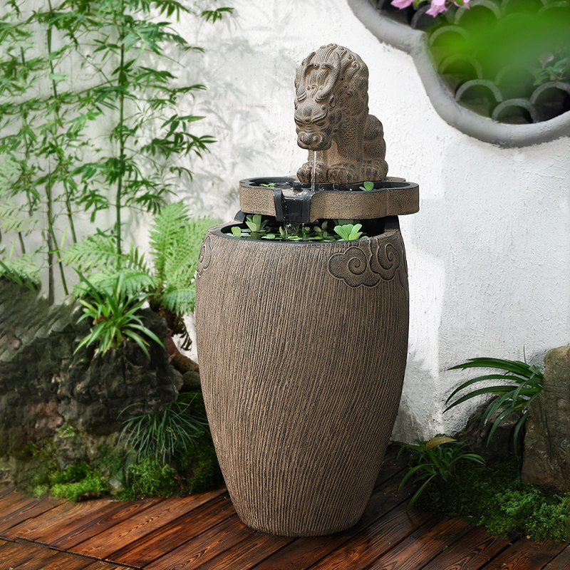 茶室中式户外流水摆件循环水系景观室外鱼池乔迁礼物庭院造景布置,家居饰品,流水摆件,淘宝优惠券,粉丝福利购,淘宝优惠卷