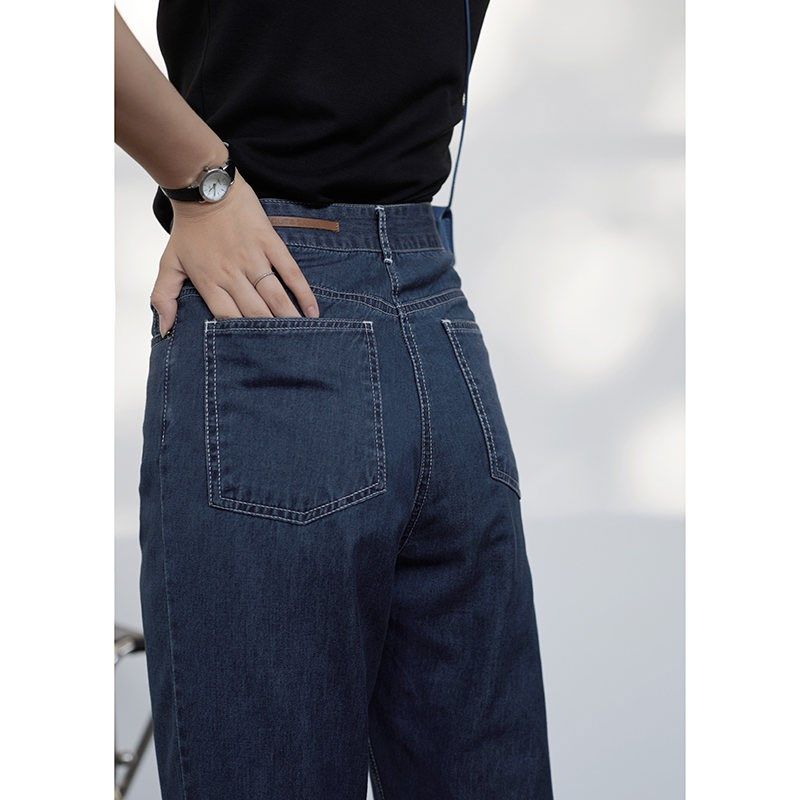 大码女装胖妹妹mm藏蓝色牛仔直筒春秋高腰宽松显瘦九分裤子200斤,女装/女士精品,大码裤装,淘宝优惠券,粉丝福利购,淘宝优惠卷