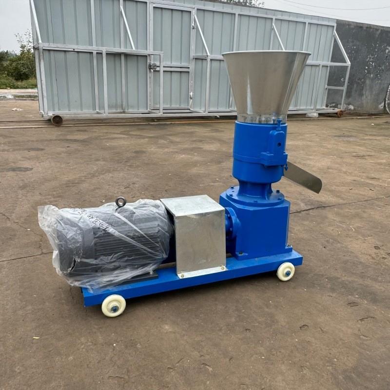 饲料颗粒生产线粉碎搅拌造粒机养殖场饲料机平膜颗粒机高效节能