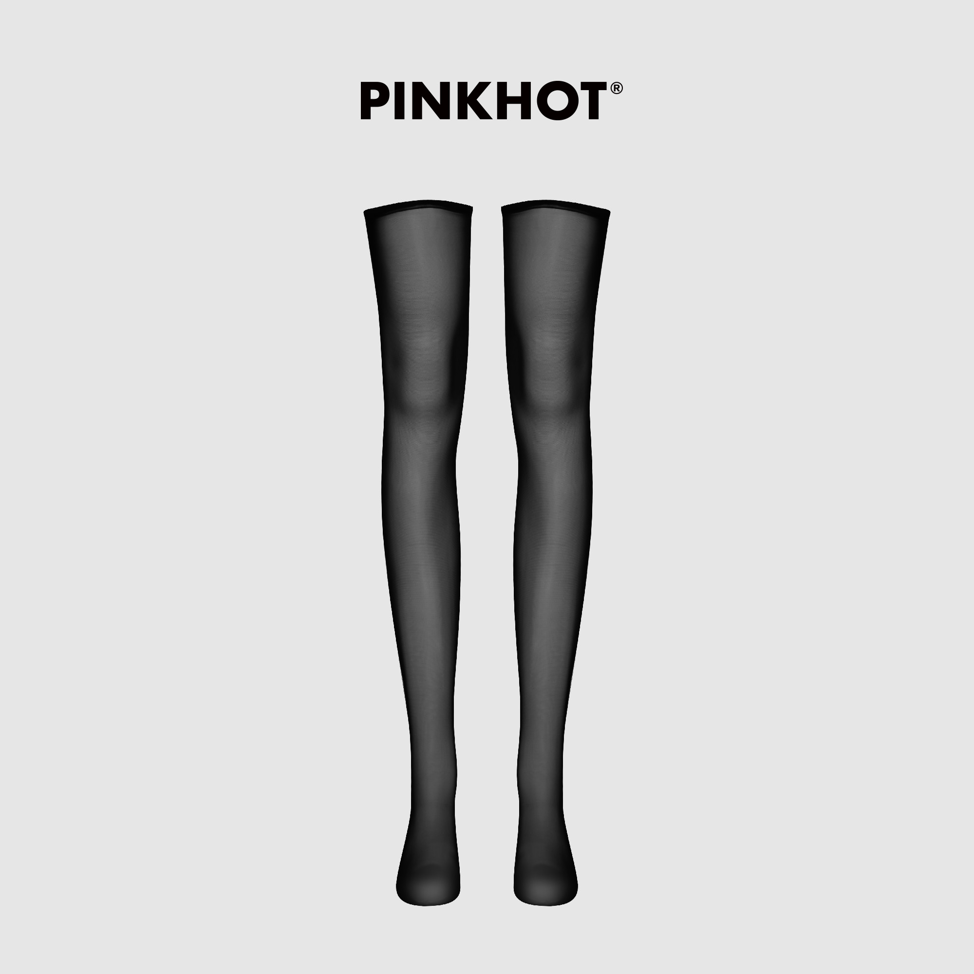 PINKHOT超薄丝滑经典窄边长筒袜