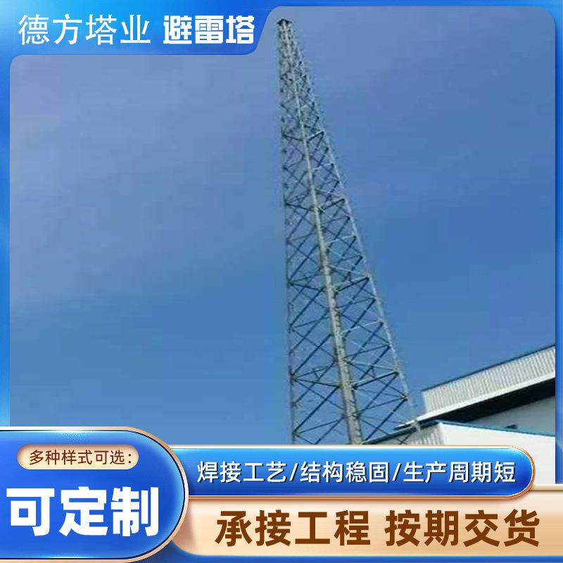 钢结构塔户外建筑高层信号塔角钢避雷塔三角避雷塔圆钢避雷针