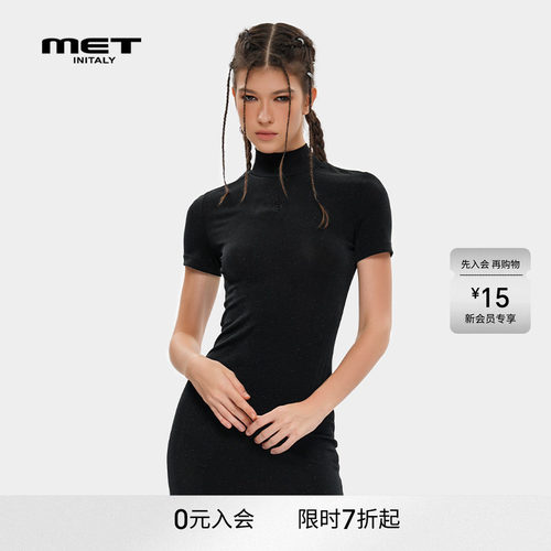 MET initaly美式街头风修身显瘦连衣裙夏季新款休闲裙子