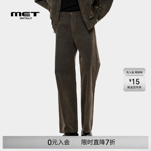 MET initaly麦特美式复古休闲牛仔裤男早春新款休闲百搭长裤