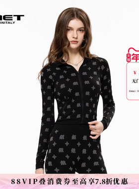 MET initaly麦特美式复古立领外套女秋季新款休闲百搭夹克