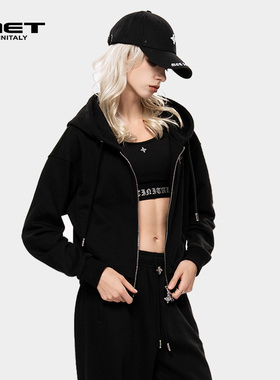 MET initaly麦特美式复古休闲短外套女秋季新款休闲百搭上衣