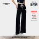 休闲百搭长裤 MET 女早春新款 复古丝绒直筒裤 initaly麦特美式