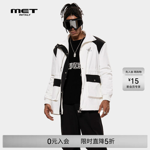 MET initaly麦特美式复古休闲棉服男女早春新款休闲百搭外套