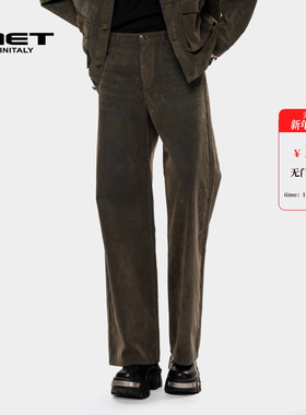 MET initaly麦特美式复古休闲牛仔裤男秋季新款休闲百搭长裤
