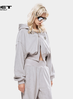 MET initaly麦特美式复古休闲短外套女秋季新款休闲百搭上衣