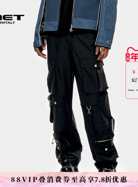 MET initaly麦特美式复古休闲裤男秋季新款休闲百搭工装长裤