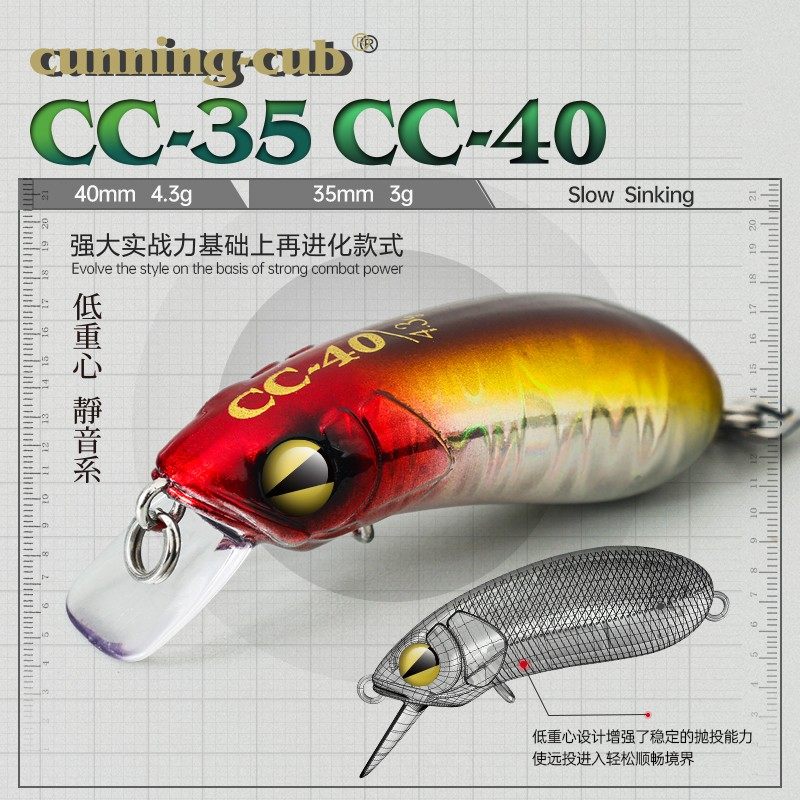 大河奔流【CC35&CC40】缓沉溪流路亚饵