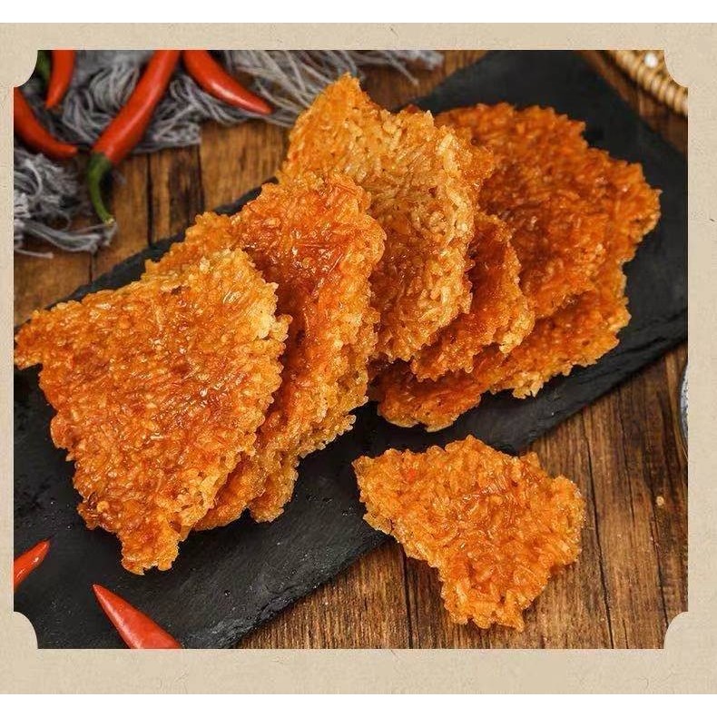 丽灿大别山农家柴火锅巴抹辣椒酱小时候的味道办工室零食代餐