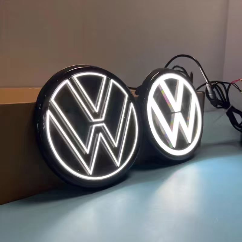 前后车标灯适用于大众速腾发光车标迈腾LED标志带灯帕萨特朗逸途