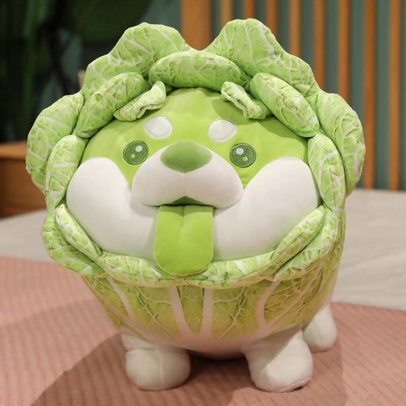 菜狗玩偶蔬菜精灵白公仔小绒玩具儿童可爱女抱枕睡觉生日礼