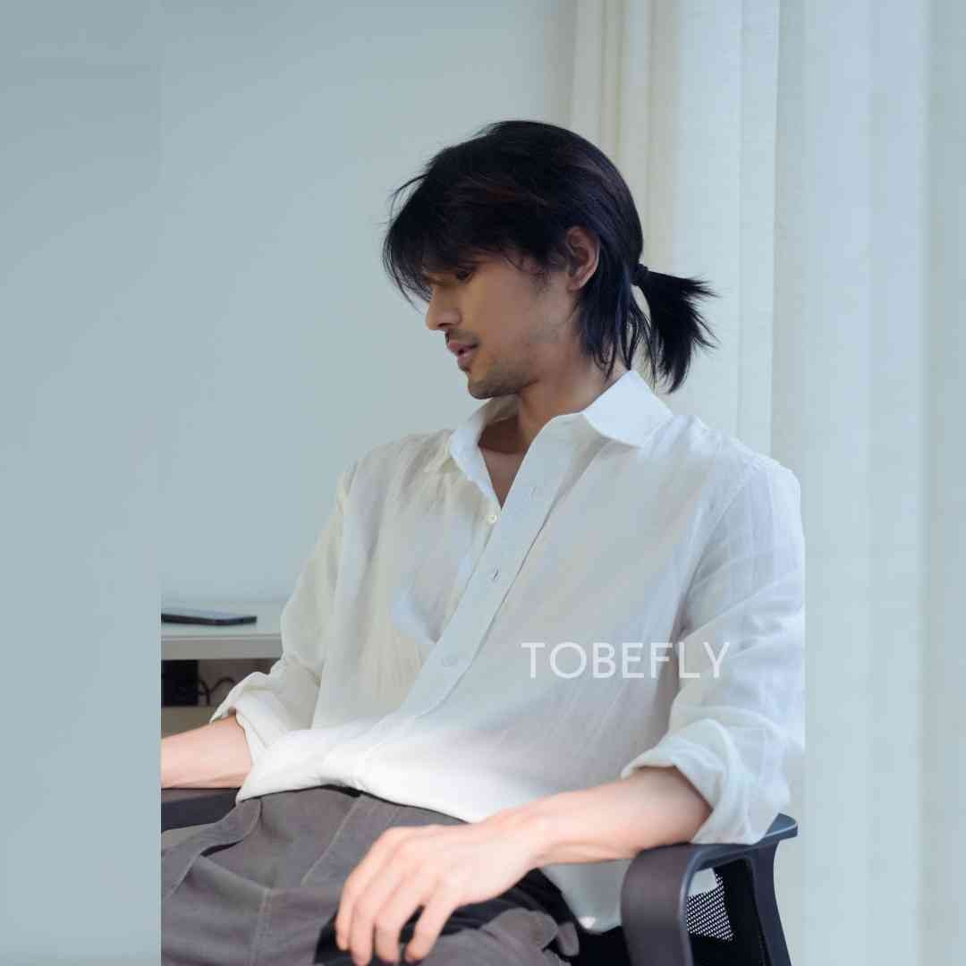 Tobefly天丝亚麻衬衫男女士透气速干舒适休闲正装潮流上衣A3505