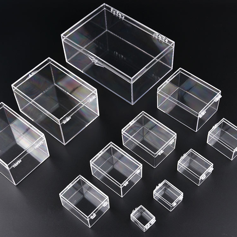 Transparent Plastic Small Box Square Collection Display Mini