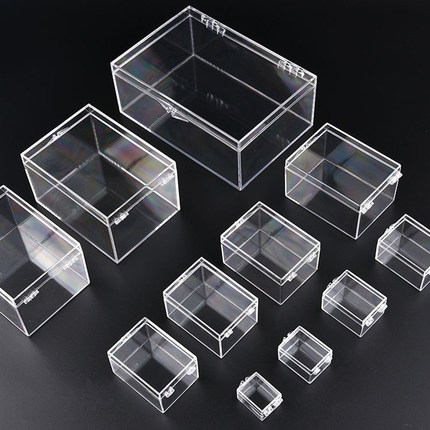 Transparent Plastic Small Box Square Collection Display Mini