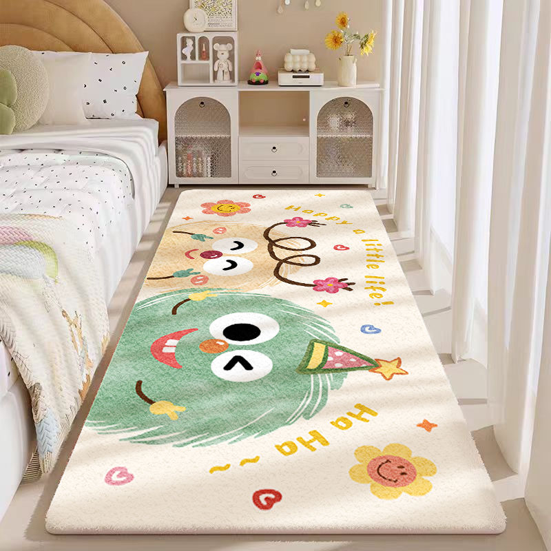 多巴胺卧室床边地毯房间冬天仿羊绒地垫客厅阅读区儿童玩耍爬行垫