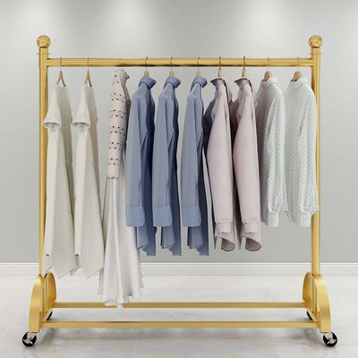 加厚服装店展示架落地式女装童装挂衣架摆地摊专用货架可移动带轮