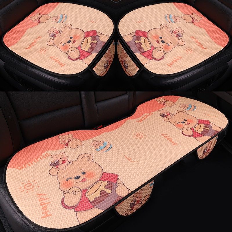 汽车坐垫四季通用冰丝卡通三件套防滑夏季车载屁垫麻布艺免捆绑垫,汽车用品/电子/清洗/改装,通用座套/座垫,淘宝优惠券,粉丝福利购,淘宝优惠卷