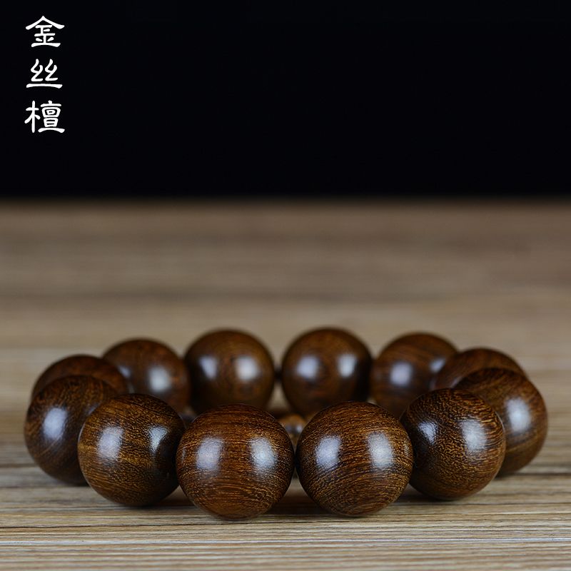 男士圆珠手串金丝檀木佛珠手串念珠手链文玩手串沉水檀木手串男女