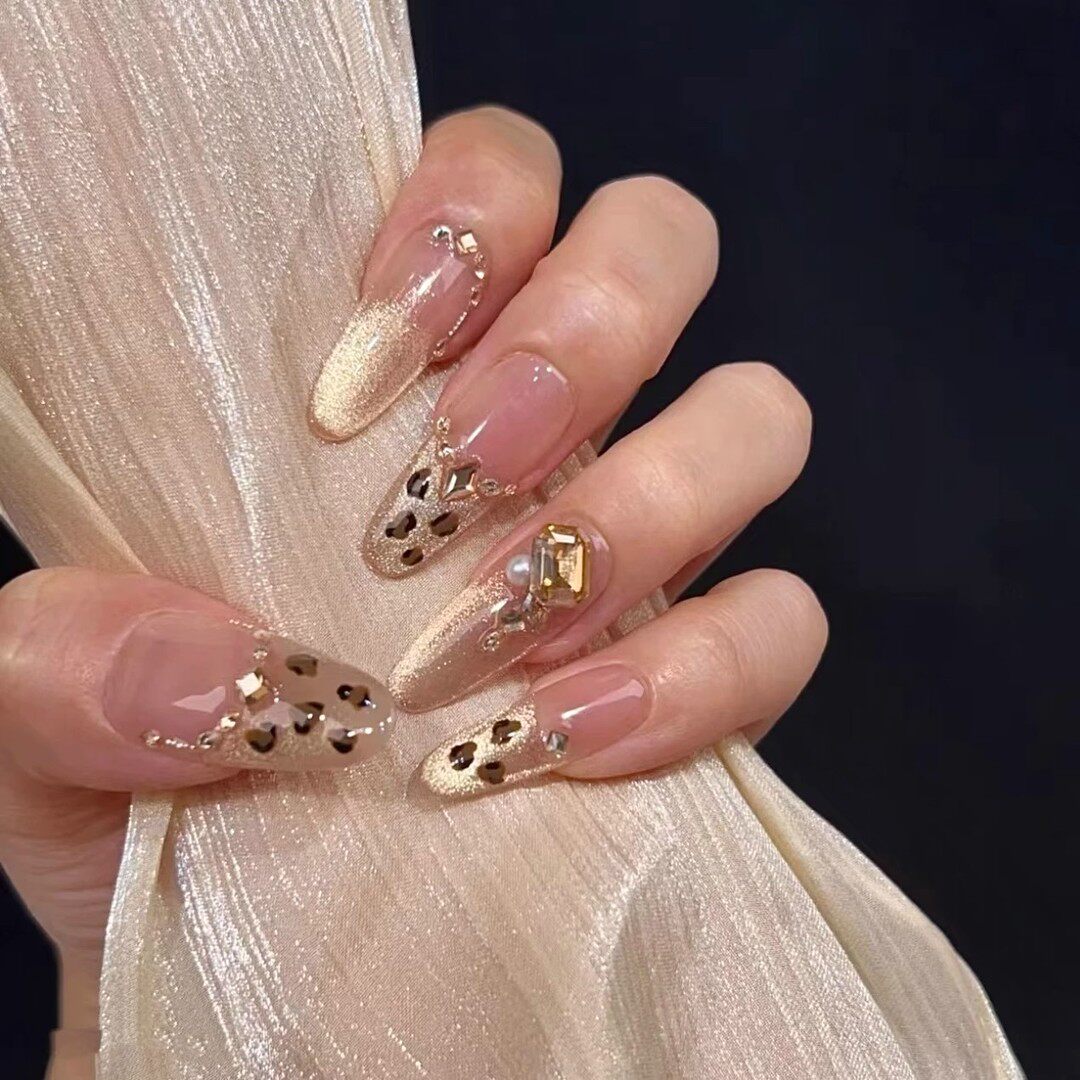 【香香专属】2025新款高级感豹纹猫眼手工高级感法式可拆卸穿戴甲