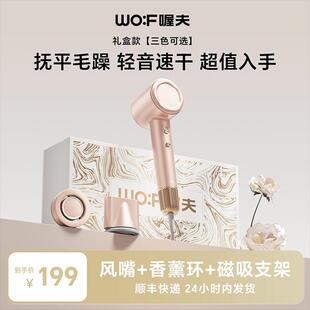 喔夫高浓度水润等离子高速吹风机恒温低噪不伤头发香薰精油礼盒装