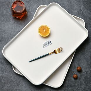 托盘家用放杯子长方形茶盘家用高颜值轻奢简约餐盘水杯茶水盘收纳