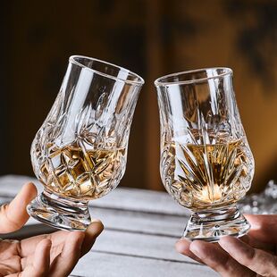 水晶闻香杯套装威士忌酒杯专业品鉴杯白兰地洋酒杯子郁金香干邑杯