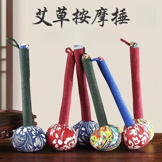 家用艾草锤经络拍打棒肩颈敲打锤护理拍打锤骑行艾草锤