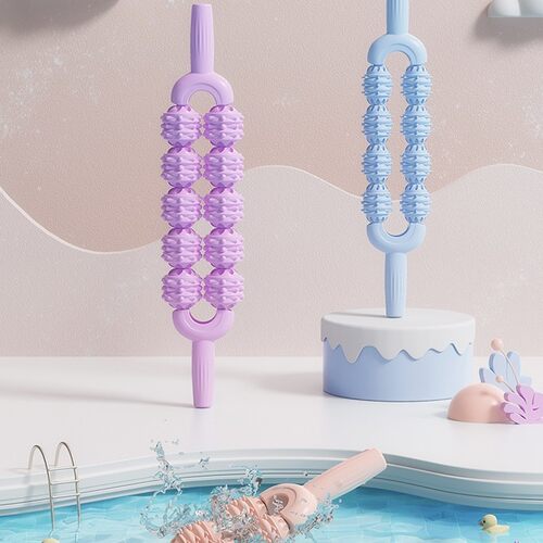 【升级新款】十轮按摩棒瑜伽狼牙按摩棒按摩小腿肌肉放松滚轮轴