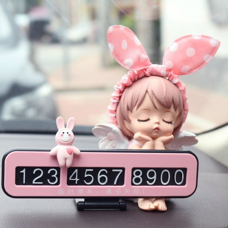 【唯美车饰】安妮停车号码牌套餐车内装饰品摆件车载个性创中控台