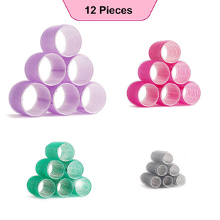 Set 12Pcs Curlers Hair Magic Rollers Grip Jumbo Self