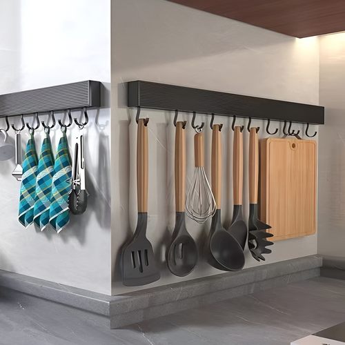 挂钩排钩厨房置物架免打孔家用厨具用品收纳神器壁挂刀具置物架