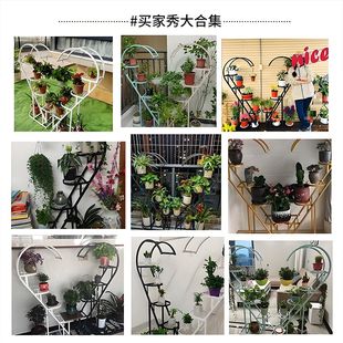 铁艺花架盆栽置物架室外绿萝架子室内客厅落地式多层阳台花盆挂架