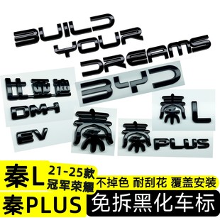 比亚迪免拆黑化覆盖款 车标改黑武士汉唐宋秦元 海豹 海鸥海狮改装