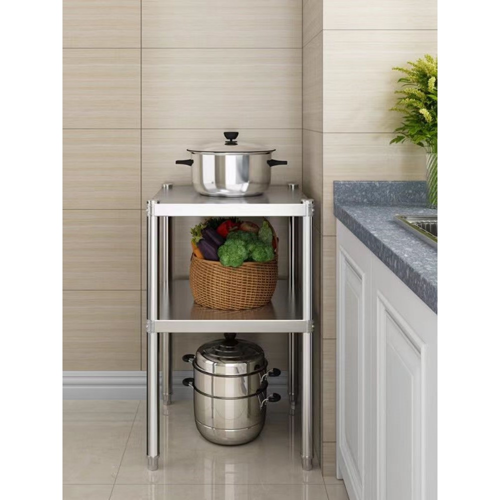 不锈钢茶水柜客厅餐边柜家用置物架备餐靠墙储物柜厨房橱柜收纳柜