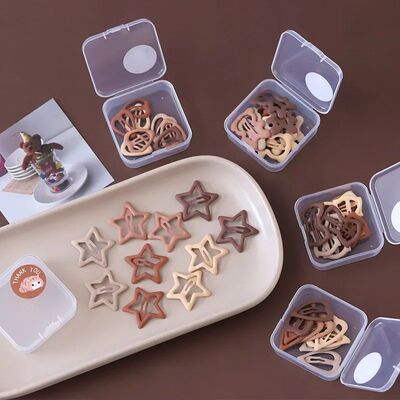 10 Pcs Frosted Simplicity Hairpins for Girls Star Oval Trian