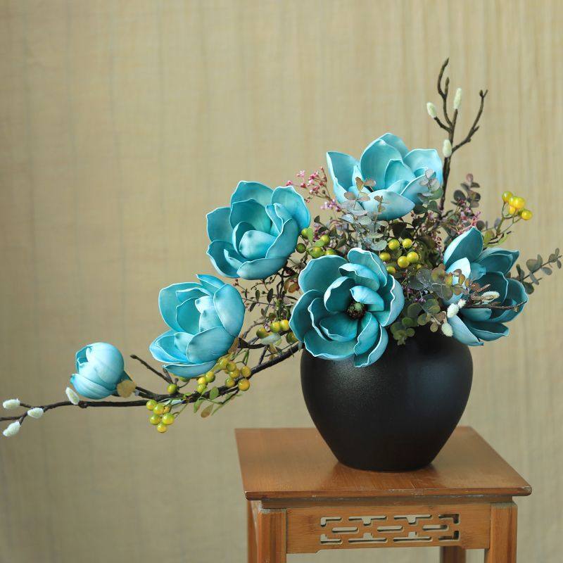 仿真莲花玉兰花套装高档家居酒店大堂装饰客厅桌面室内假花摆件,家居饰品,仿真花/假花,淘宝优惠券,粉丝福利购,淘宝优惠卷