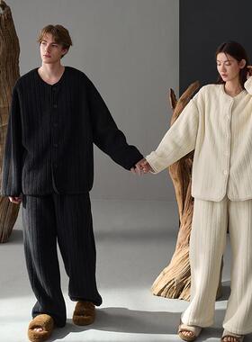 同语24年情侣睡衣秋冬季珊瑚绒加绒加厚长袖套装法兰绒男女家居服