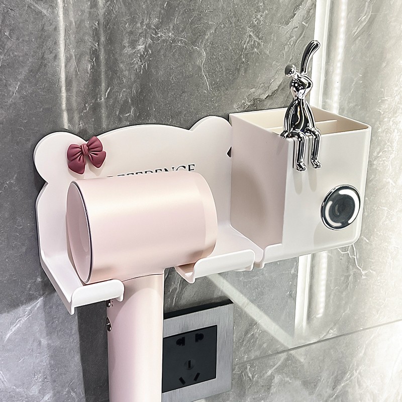 卫生间吹风机置物架免打孔电吹风筒放置支架挂架子风筒架新款家用