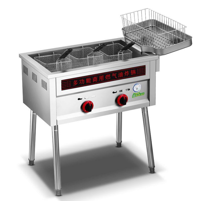 摆摊煤气炸油条专用锅商用燃气油炸锅炸串炉麻花薯塔煤气炸油条机