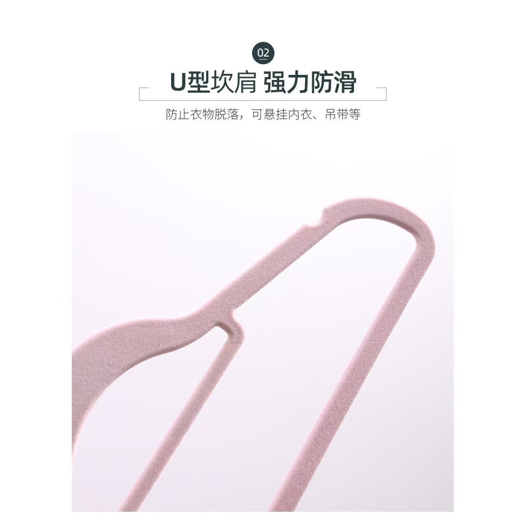 植绒衣架家用挂衣服整理师专用防滑无痕晾衣架