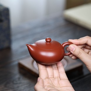 宜兴原矿真品纯手工紫砂壶优质朱泥大红袍凤雏壶小容量泡茶小品壶