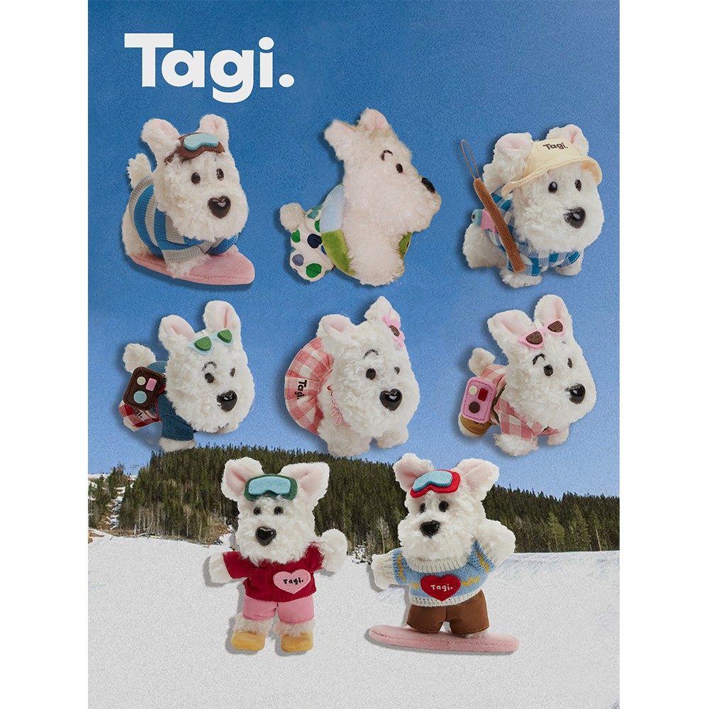 Tagi.《哈哈》haha宠物小绒珠链手工可爱毛绒质感可拆卸包挂件